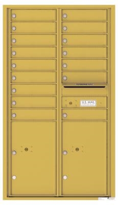 4C Locking Horizontal Front Loading Mailbox Gold Speck