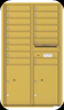 4C Locking Horizontal Front Loading Mailbox Gold Speck