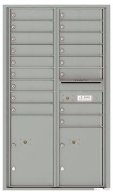 4C Indoor Horizontal Front Loading Mailbox for Apartments Silver Speck