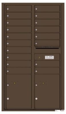 4C Horizontal Mailbox for Apartments Antique Bronze