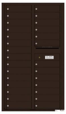 4C Wall Mounted Horizontal Mailbox Dark Bronze