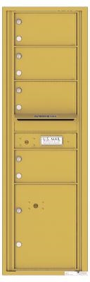 4C Horizontal Mailbox for Apartments Gold Speck
