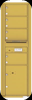 4C Horizontal Mailbox for Apartments Gold Speck