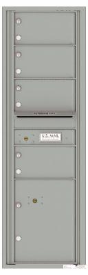 4C Horizontal Apartment Multi Unit Mailbox Silver