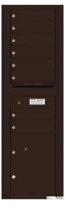 4C Apartment Wall Mounted Commercial Mailbox Dark Bronze