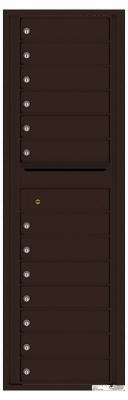 4C Front Loading Horizontal Mailbox 13 Doors Dark Bronze