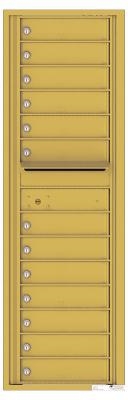 STD-4C Horizontal Commercial Mailbox with 13 Doors Gold Speck