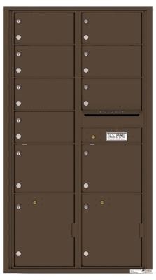 9 Door 4C16D-09 Florence Horizontal 4C Mailbox Antigue Bronze