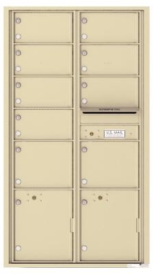 9 Door USPS Approved Horizontal Mailbox Sandstone