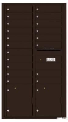 Dark Bronze 4C16D-19 Florence Indoor Mounted 4C Horizontal Mailbox