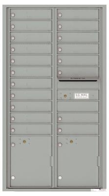Indoor 4C Horizontal Mailbox with 19 Doors Silver Speck