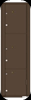 3 Parcel 4C16S-3P Horizontal Mailbox w/ 3 Parcel Lockers in Antique Bronze