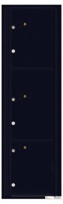 3 Parcel Florence 4C16S-3P Horizontal Mailbox w/ 3 Parcel Lockers in Black