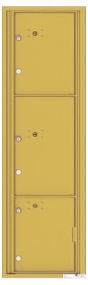 3 Parcel 4C16S-3P Horizontal Mailbox w/ 3 Parcel Lockers in Gold Speck