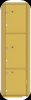3 Parcel 4C16S-3P Horizontal Mailbox w/ 3 Parcel Lockers in Gold Speck