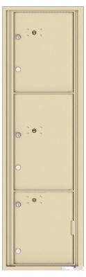 4C16S-3P Horizontal Mailbox w/ 3 Parcel Lockers in Sandstone