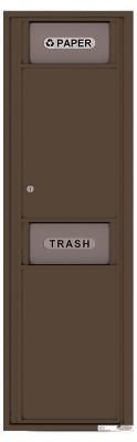 Trash Bin Versatile 16 Door High in Antique Bronze