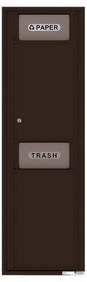 Trash Bin Versatile 16 Door High in Dark Bronze