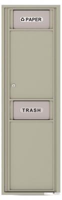 4C16S-Bin Trash Bin Versatile 16 Door High in Postal Grey