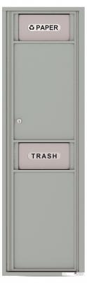 Trash Bin Versatile 16 Door High in Silver Speck