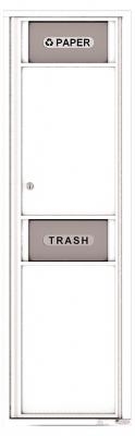 Trash Bin Versatile 16 Door High in White