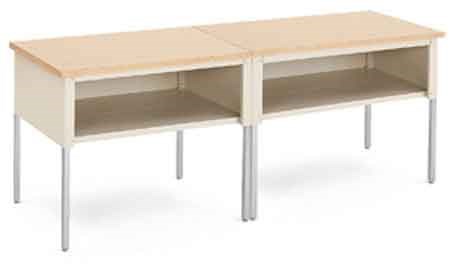 96-inch Wide Standard Table with Shelf