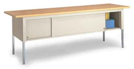 84-inch Wide Standard Table with Sliding Locking Doors