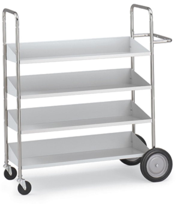 4 Shelf Mobile Bin Cart Long #B134