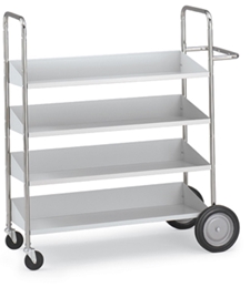 4 Shelf Mobile Bin Cart Long #B134