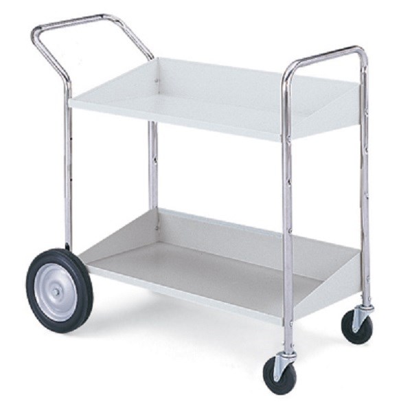 2 Shelf Mobile Bin Cart #B176