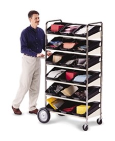6 Shelf Mobile Bin Cart #B237