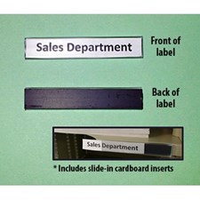 Deluxe Magnetic Backed, Plastic ID Shelf Label with Cardboard Insert