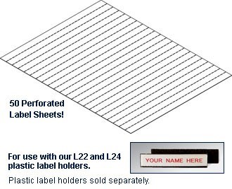1000 Label Inserts and Instruction Sheet for ½”H Labels