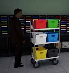 52” High Tall Medium Tote Cart