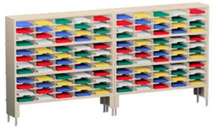 120 Inch Mail Sorters with 120 Pockets and 2 Risers #P154
