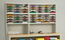 84 Inch Mail Sorter with 56 Pockets and 2 Risers #P271