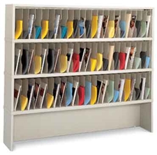 72” Wide Vertical Mail Sorter – 69 Pockets (3”W) w/Riser