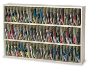 72”W Vertical Mail Sorter with 69 Pockets for Sale P523 Charnstrom 3 Tier Letter Organizers