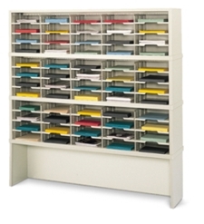 60” Wide Mail Sorter – 60 Pockets (11 1/2"W) w/Enclosed Riser