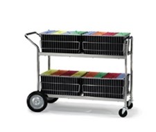 Mail Cart with 4 File Folder Baskets