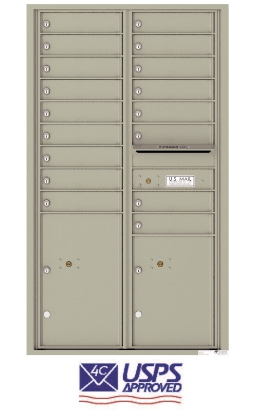 4C15D-17 17 Tenant Door 4C Horizontal Commercial Mailbox