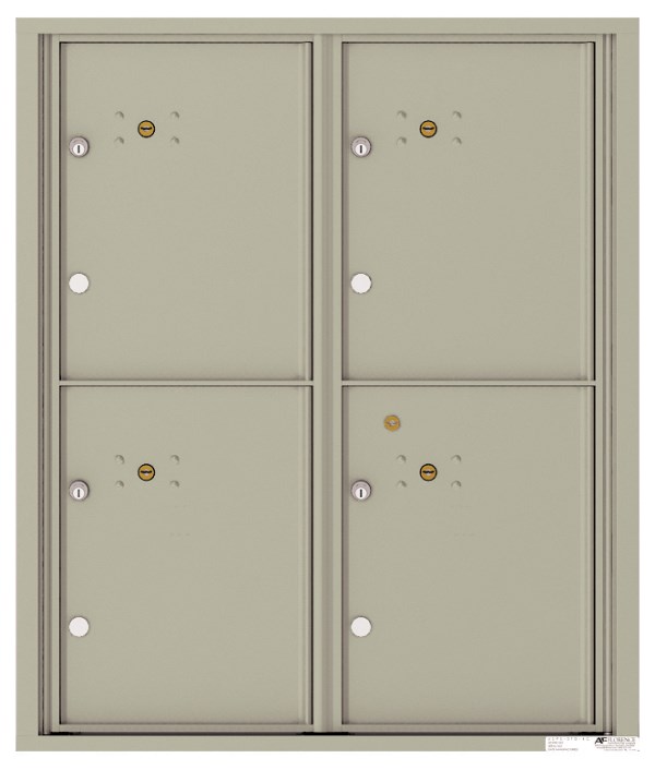 Versatile ™ 4C Mailbox – 10-Doors High – 4 Parcel Lockers