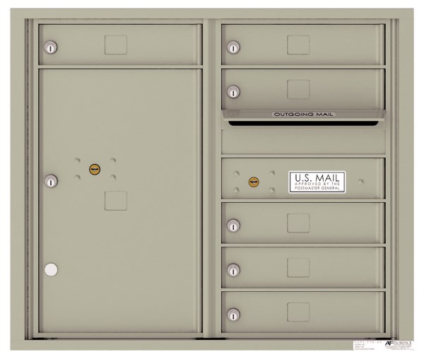 Versatile ™ 4C Mailbox – 7-Doors High – 6 Tenant Mailboxes