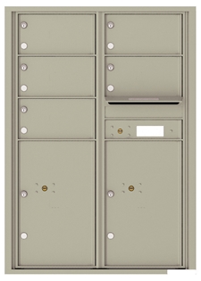 Versatile ™ 4C Mailbox – 12-Doors High – 5 Tenant Mailboxes Postal Grey