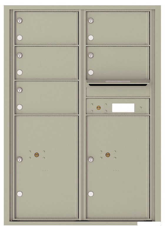 Versatile ™ 4C Mailbox – 12-Doors High – 5 Tenant Mailboxes Postal Grey