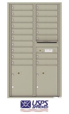 4C15D-18 18 Tenant Door Recess Mounted Commercial 4C Mailbox