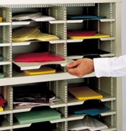 Mail Sorter Shelves, Labels, Accessories