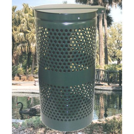 DOGIPOT™ 10 Gallon Steel Trash Receptacle With Lid