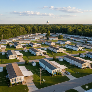 A mobile home community