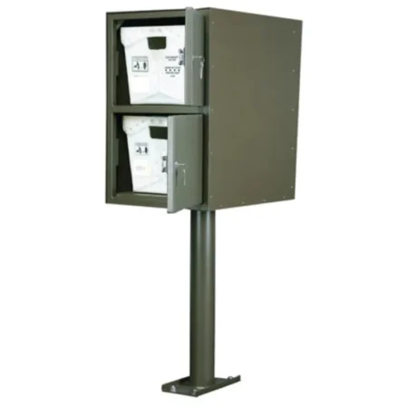 Double Letter Locker Collection Box-Double Door-Front+Rear